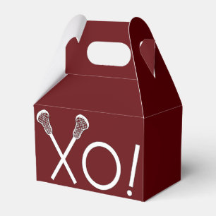 Lacrosse Team Maroon Favor Boxes