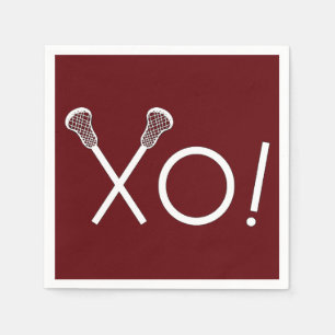 Lacrosse Team Maroon Napkins