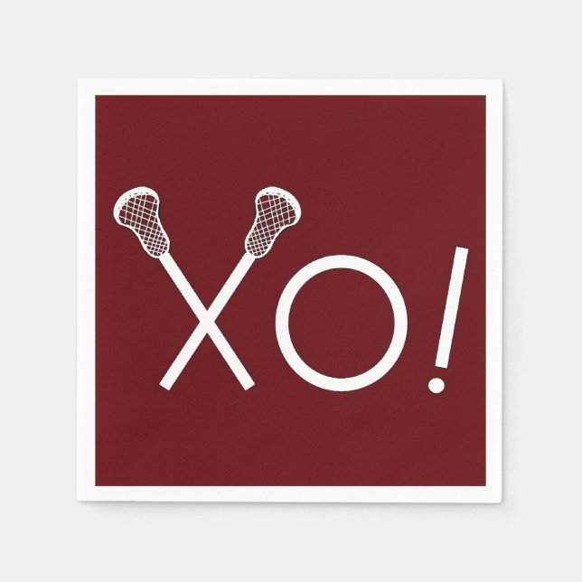 Lacrosse Team Maroon Napkins (Front)