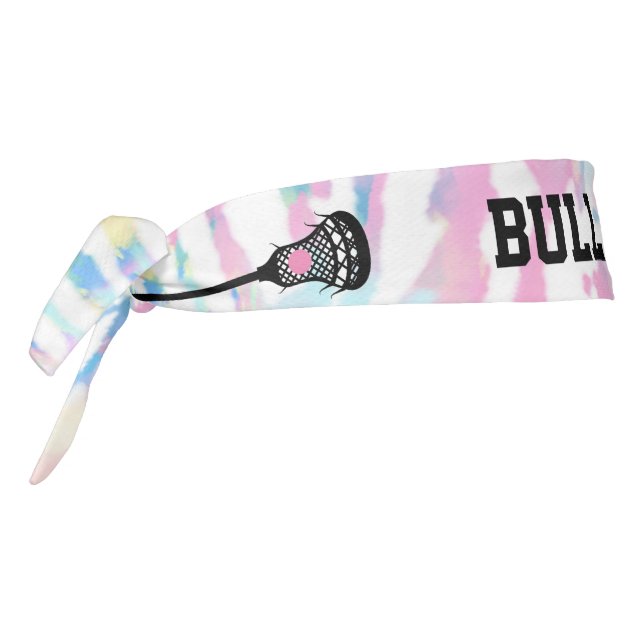 Lacrosse Team Name Personalized Custom  Tie Headband (Rotate 270)