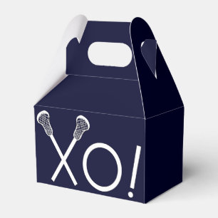 Lacrosse Team Navy Blue Favor Boxes
