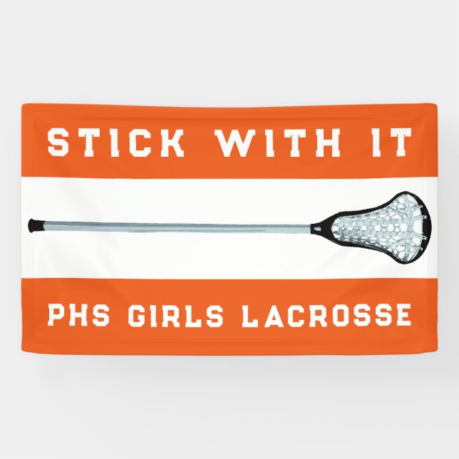Lacrosse Team Orange Banner (Horizontal)