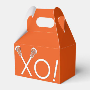 Lacrosse Team Orange Favor Boxes