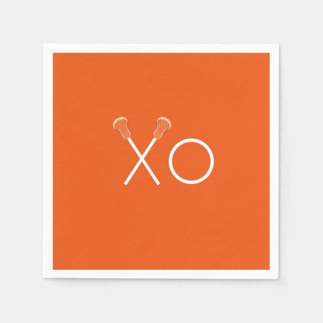 Lacrosse Team Orange Napkins (Front)