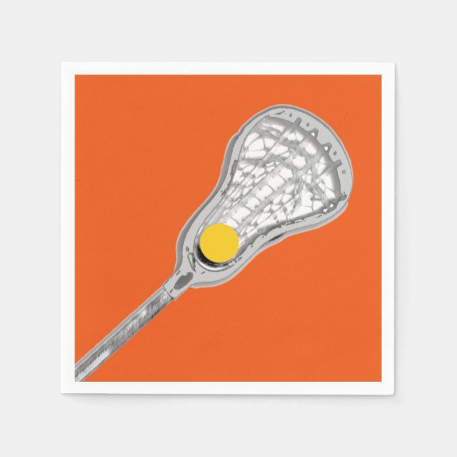 Lacrosse Team Orange Napkins (Front)