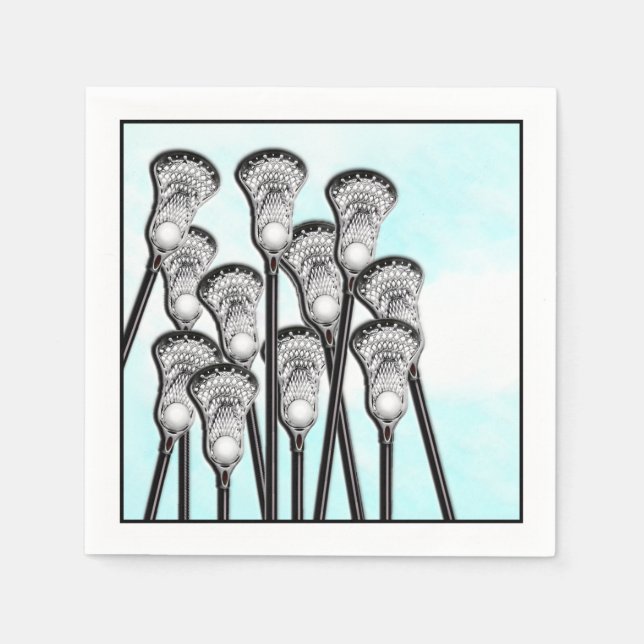 Lacrosse Team Party Napkins (Front)