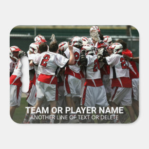 Lacrosse Team Photo & Name Sports Fan Personalized Seat Cushion