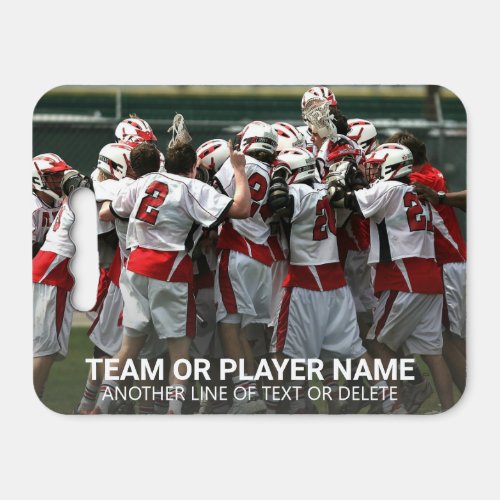 Lacrosse Team Photo  Name Sports Fan Personalized Seat Cushion