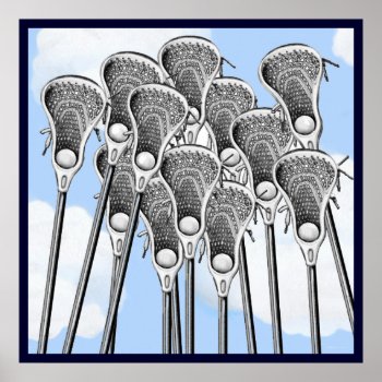Lacrosse Team Poster by lacrosseshop at Zazzle