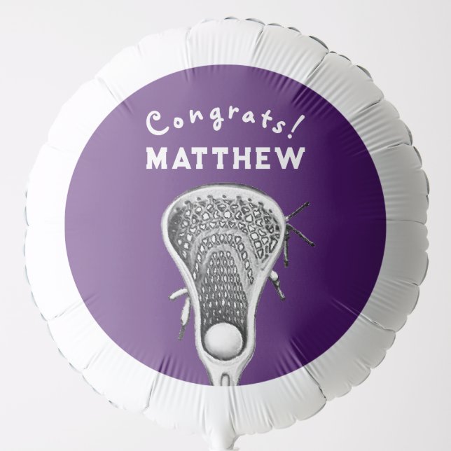 Lacrosse Team Purple Balloon (Front)
