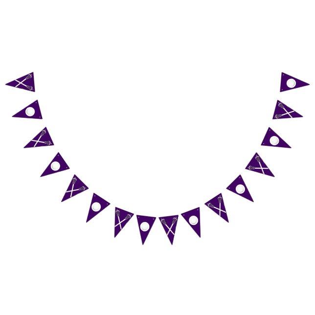 Lacrosse Team Purple Bunting Flags (All)