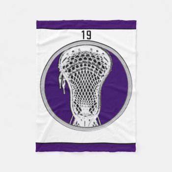 Lacrosse Team Purple Fleece Blanket by lacrosseshop at Zazzle