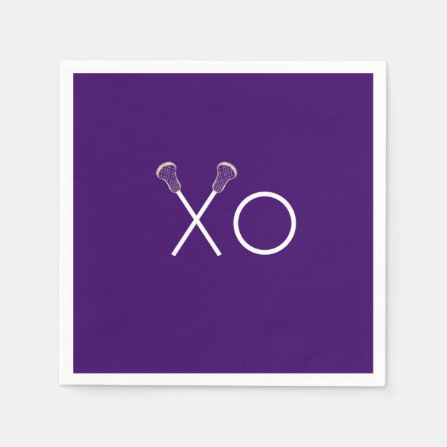 Lacrosse Team Purple Napkins (Front)