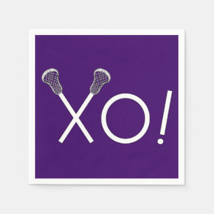Lacrosse Team Purple Napkins
