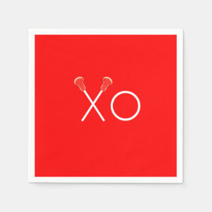 Lacrosse Team Red Napkins