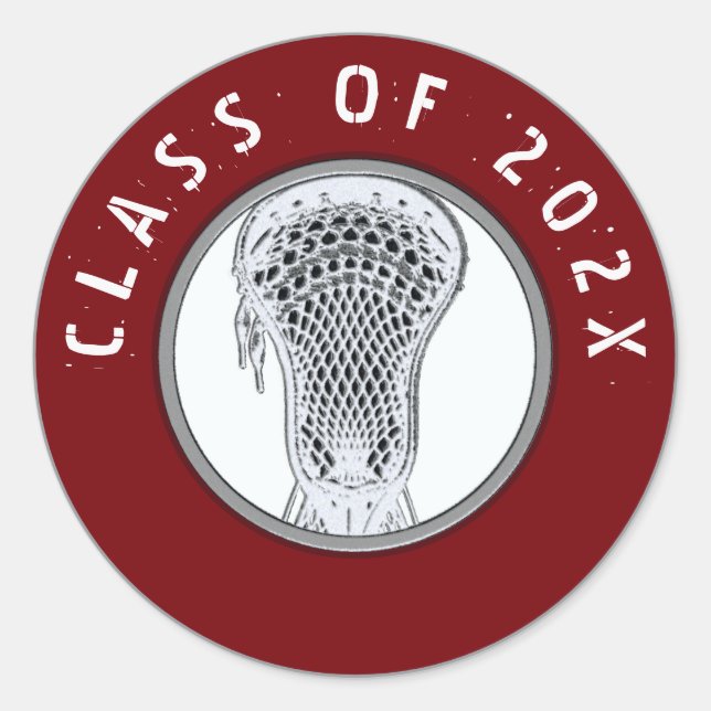Lacrosse Team Senior Night Classic Round Sticker (Front)