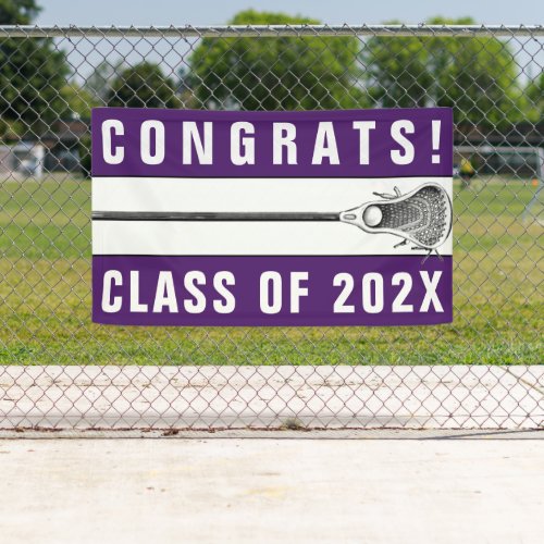 Lacrosse Team Senior Night Purple Banner