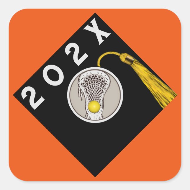 Lacrosse Team Senior Night Square Sticker (Front)