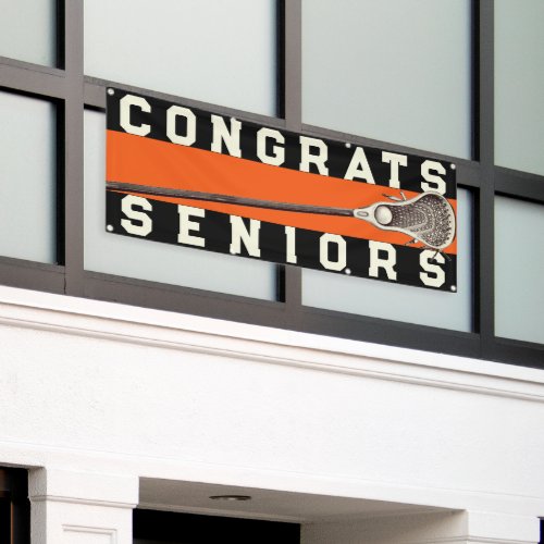 Lacrosse Team Seniors Orange Congrats Banner