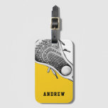 Lacrosse Team Yellow Luggage Tag at Zazzle