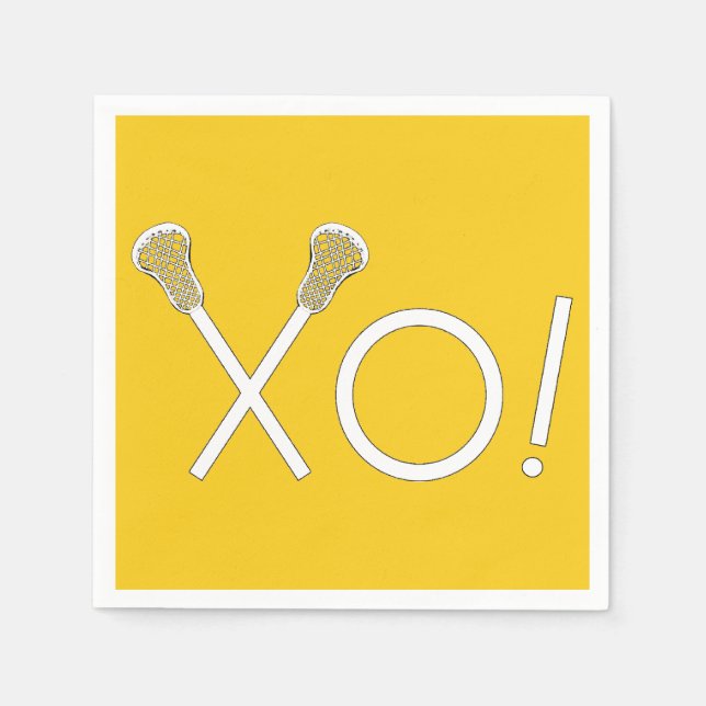 Lacrosse Team Yellow Napkins (Front)