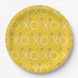 Lacrosse Team Yellow Paper Plates