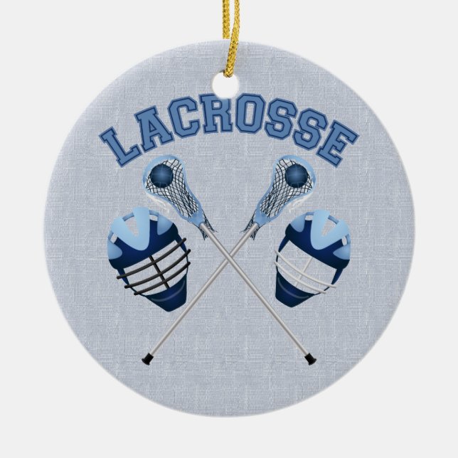 Lacrosse Tees and Gifts for Kids and Adults Ceramic Ornament (Front)