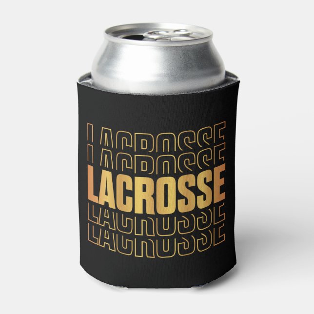 Lacrosse Text Can Cooler (Can Front)