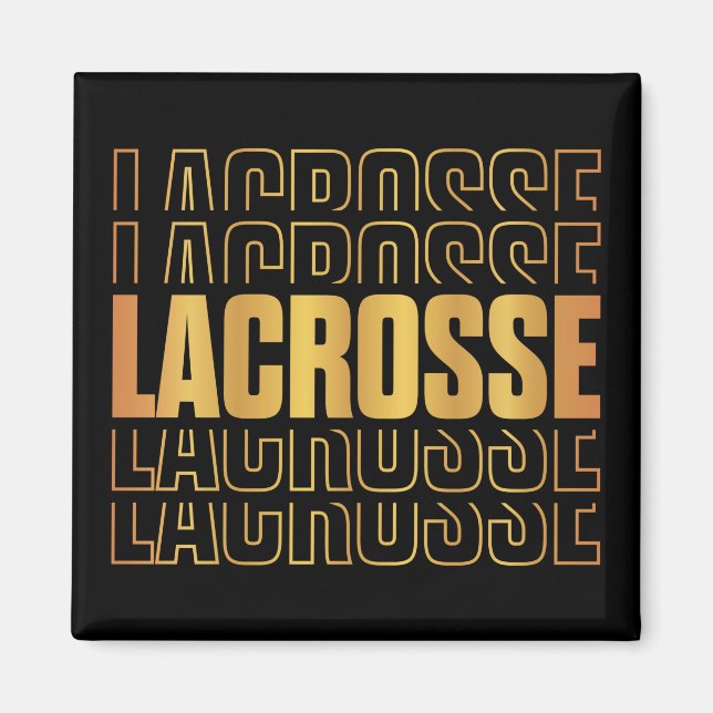 Lacrosse Text Magnet (Front)