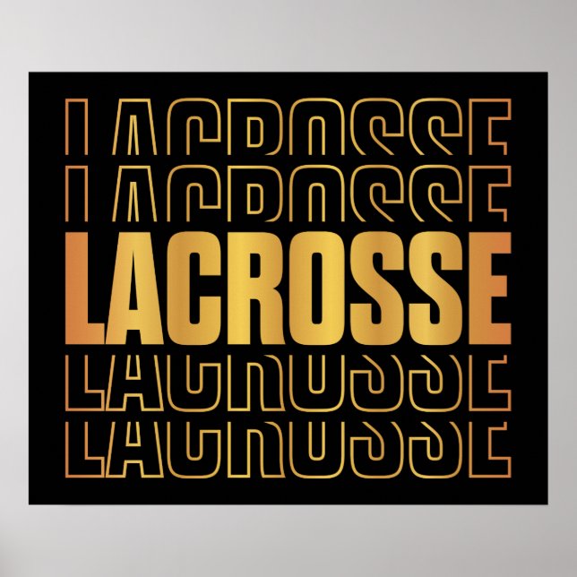 Lacrosse Text Poster (Front)