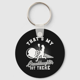 Lacrosse That's My Granddaughter Out There Grandpa Keychain