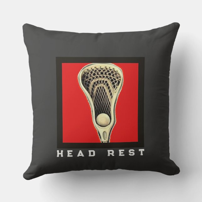 Lacrosse Throw Pillow (Back)