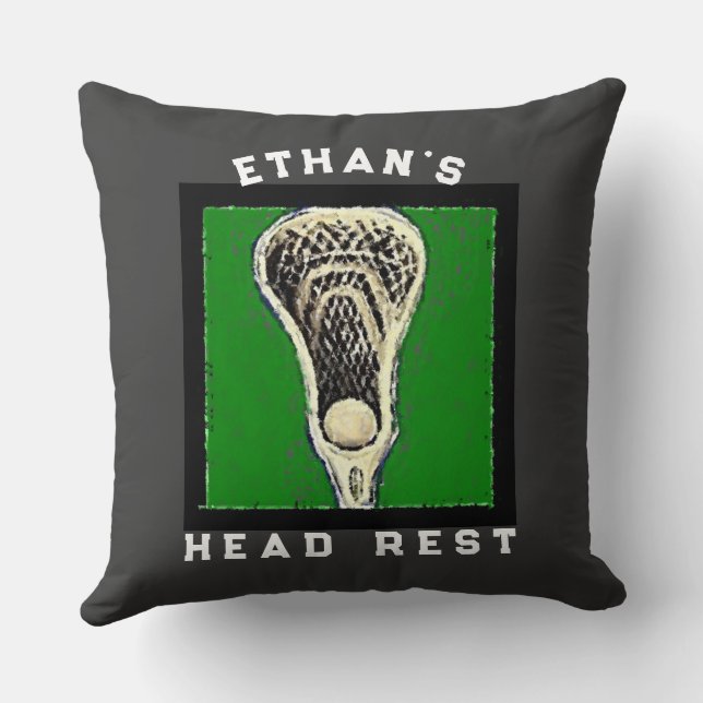 Lacrosse Throw Pillow (Back)