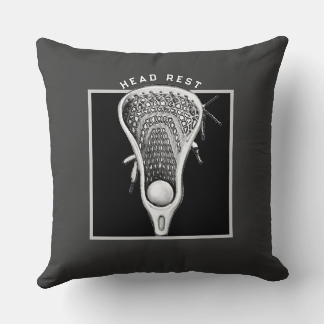 Lacrosse Throw Pillow (Back)