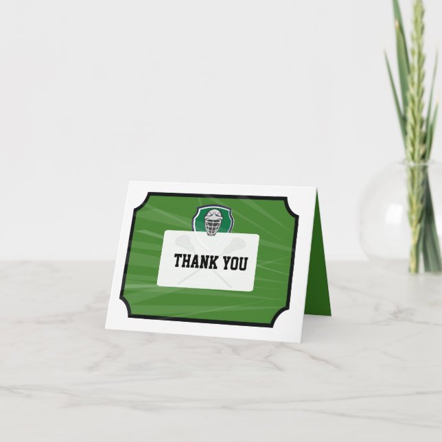 Lacrosse Ticket VIP Bar Mitzvah Thank You Card (Front)
