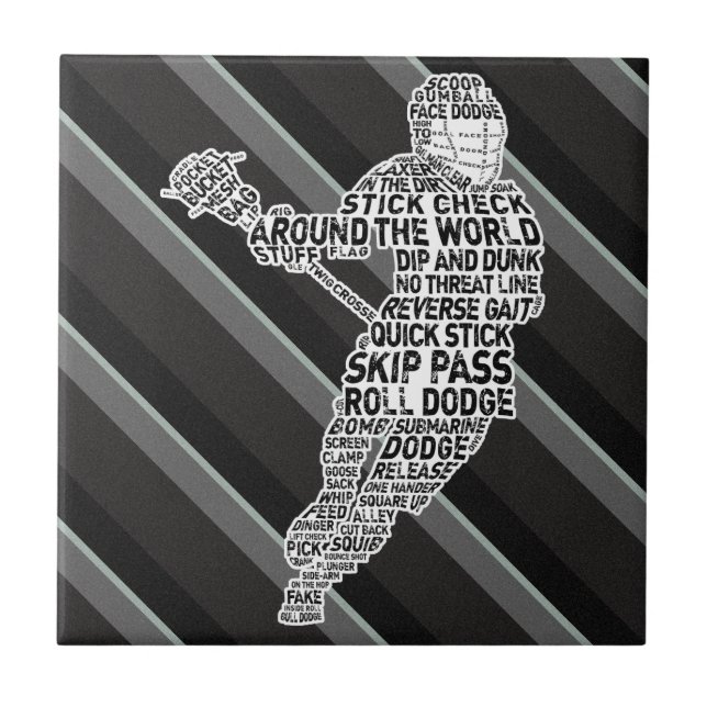 Lacrosse Typography Player Tile (Front)
