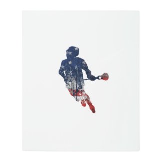 Lacrosse USA Metal Print