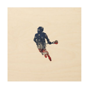 Lacrosse USA Wood Wall Art