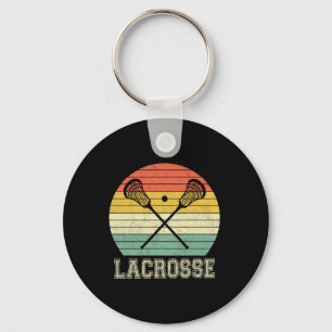 Lacrosse Vintage Retro Lacrosse Stick Sun Gifts Keychain