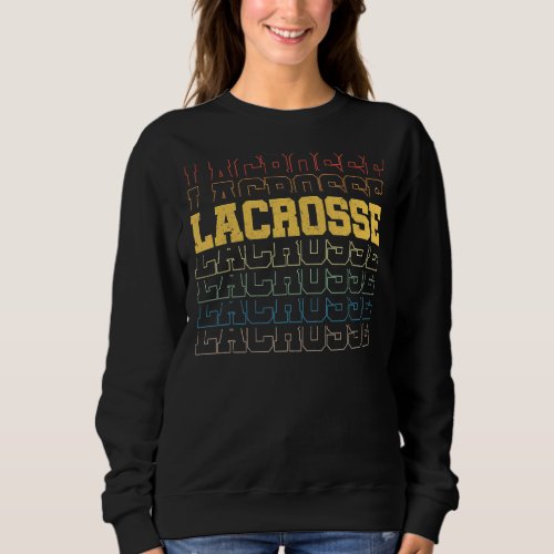 Lacrosse Vintage Retro Lacrosse Sticks Ball Lax Pl Sweatshirt