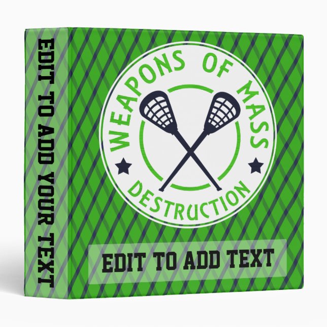 Lacrosse Weapons of Destruction Album Binder (Front/Spine)