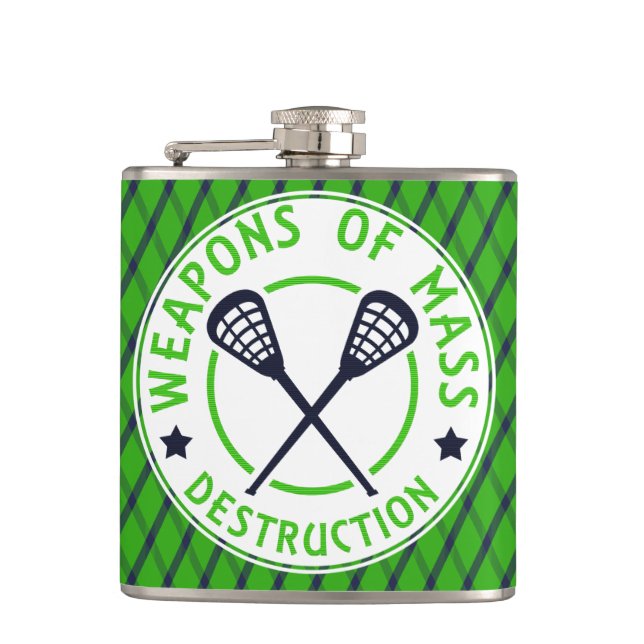 Lacrosse Weapons of Destruction Flask (Front)