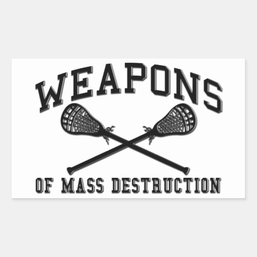 Lacrosse Weapons of Mass Destruction Stickers