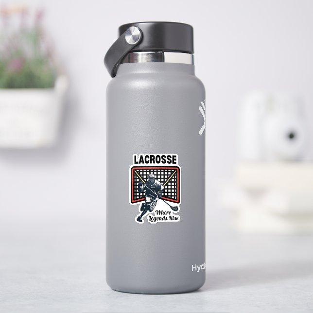 Lacrosse: Where Legends Rise Sticker (HydroFlask)