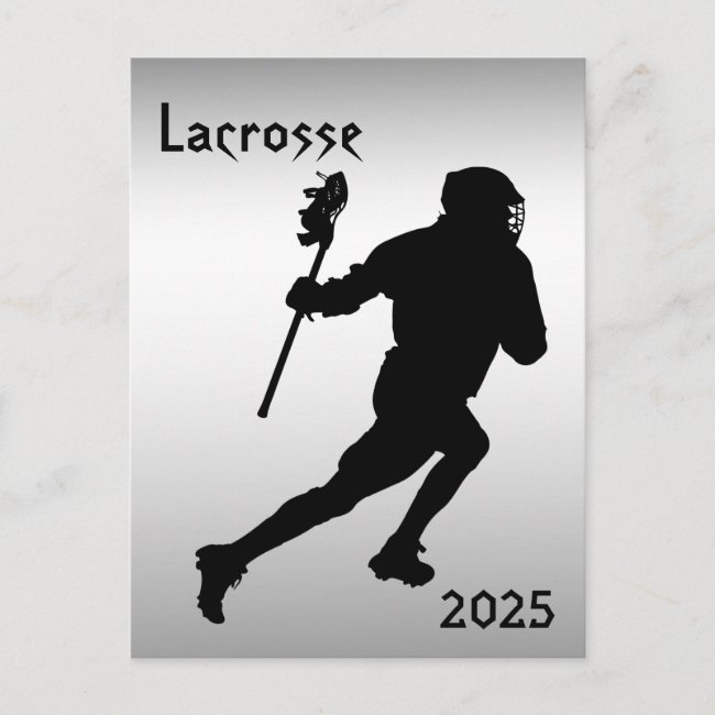 Lacrosse with 2025 Calendar on Back Postcard