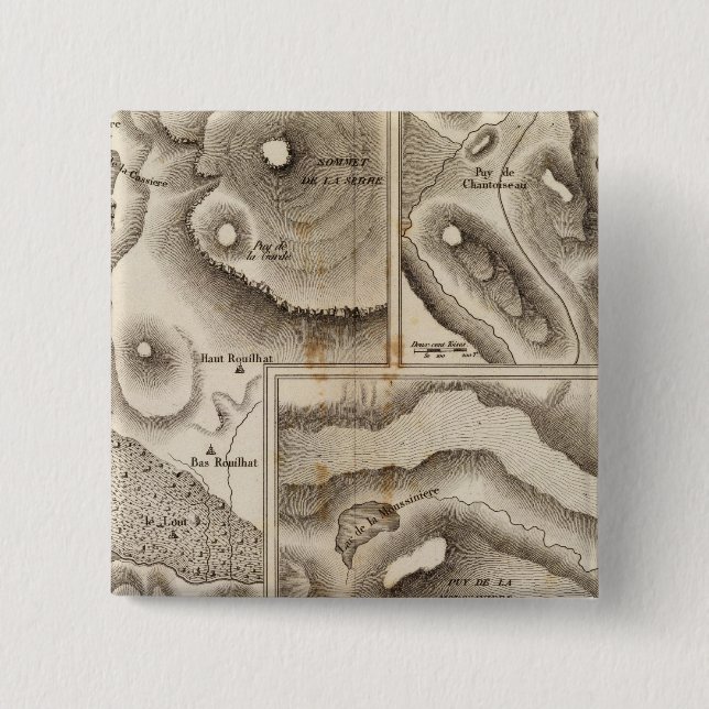 Lacs volcaniques pinback button (Front)