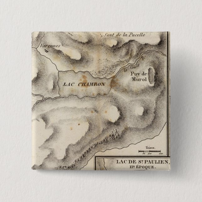 Lacs volcaniques pinback button (Front)