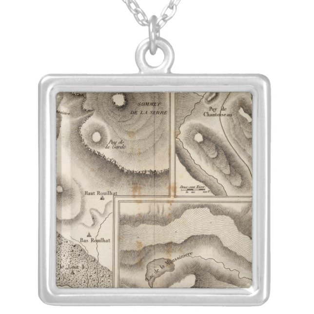 Lacs volcaniques silver plated necklace (Front)