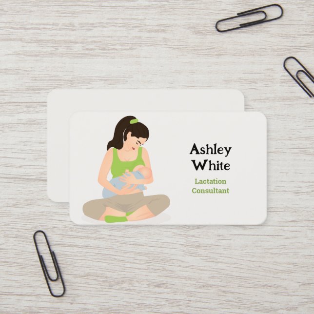 Lactation Consultant Breastfeeding Business Card (Front/Back In Situ)