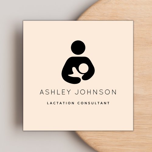 Lactation Consultant Breastfeeding Expert Cream Square Business Card